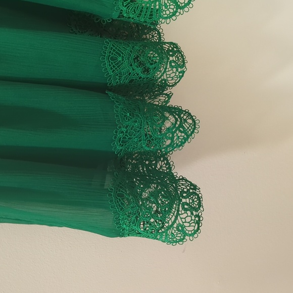 Ted Baker Green Lace Peplum Blouse Top - Picture 5 of 9